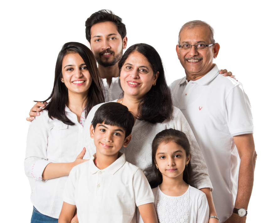 Family smiling